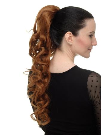 WIG ME UP WK03-30 Voluminous Curly Hairpiece - 60cm Long Copper Brown Braid with Combs & Elastic Band - Buy Online on GoSupps.com