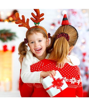 24 Pieces Christmas Buffalo Plaid Hair Scrunchies - Black Red Xmas Hair Bands for Girls & Women - Buy Online on GoSupps.com