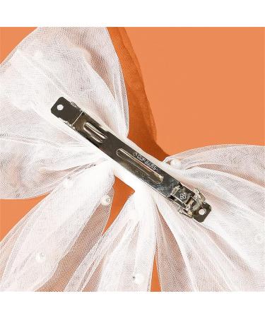 aoozleny Bridal Hair Bow Veil Hair Clip Veil Hairpins with Pearl Mesh Bow Hair Clips (Pink) - Buy Online on GoSupps.com