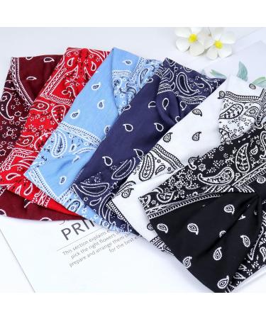 Wide Headbands for Women - Knotted No Slip Turban Hair Accessories | Pack of 6 Boho Solid Color & Multi-colored Head Wraps for Yoga & Workouts - Buy Online on GoSupps.com