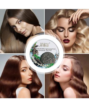  Gusengo Solipour shampoo for gray hair - Natural soap for hair Multiflorum nourishing soap moisturizing solid shampoo bars restore color Gusengo - Buy Online on GoSupps.com