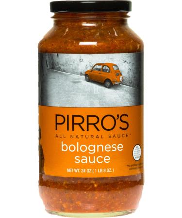 Pirro's All Natural Italian Bolognese Meat Sauce, Gluten-Free, No Processed Sugars, 24 Ounce Jar (Single Pack) 1.5 Pound (Pack of 1)
