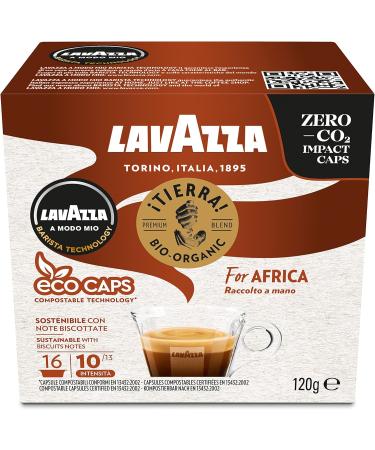 Lavazza A Modo Mio Tierra Bio for Africa 16 ECO CAPS Coffee Capsules (2) - Buy Online on GoSupps.com