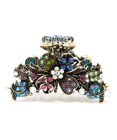 New woman's Crystal Rhinestones Flowers Hair Claws Clips Pins jaws by beautyxyz (multi)