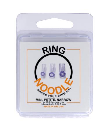 RING NOODLE: Ring Size Reducer | Ring Guard | Ring Size Adjuster. Size: Mixed for Thin Rings, 1 Mini, 1 Petite, 1 Narrow, for rings 0.5 to 2.5 mm wide.