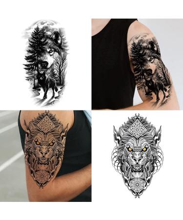 Cerlaza Temporary Tattoos for Men - 10 Sheets | Fake Sleeves Full Arm Semi Permanent Waterproof Tattoos for Adults | Realistic and Long Lasting Tatuajes Temporales - Buy Online on GoSupps.com