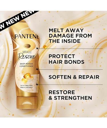 Pantene Miracle Rescue Deep Conditioner for Dry Damaged Hair with Melting Pro-V Pearls Hair Treatment Transforms Softens and Repairs Hair For All Hair Types Safe for Color Treated Hair 8.0 oz - Buy Online on GoSupps.com