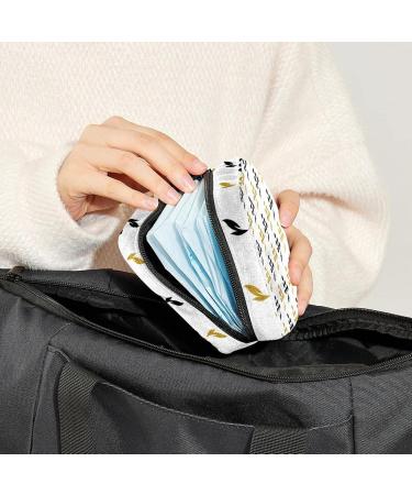 Golden Black Creative Grape Patterns Menstrual Cup Bag - Stylish Portable Period Bag for Women & Teens - Tampon Storage Holder 1 Piece - Buy Online on GoSupps.com