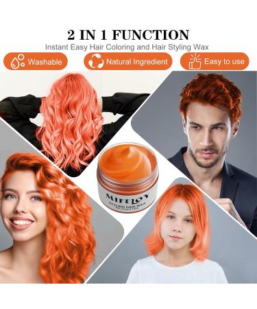 4.23 Unzange Temporary Hair Tint & Cream Mud - Natural Hair Color Pomade Wax for Cosplay Halloween & Parties - Unisex Styling 120g - Buy Online on GoSupps.com