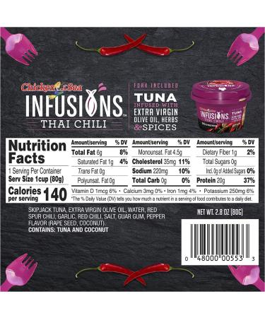 Chicken of the Sea Infusions Tuna Thai Chili 2.8oz (6 pack) - Spicy and Flavorful Tuna Snack - Buy Online on GoSupps.com