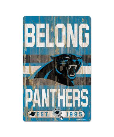 Wincraft NFL Carolina Panthers Slogan Wood Sign