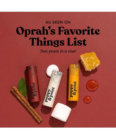 Poppy & Pout Jumbo Lip Balm 2 Pack All Natural Lip Balms & Moisturizers Hydrates with Beeswax Vitamin E Organic Coconut Island Coconut & Cinnamint - Buy Online on GoSupps.com