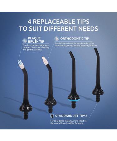 Water Flosser Cordless - Rechargeable Dental Oral Irrigator with 3 Modes 4 Jet Tips & 300ml Tank IPX7 Waterproof for Home & Travel - Buy Online on GoSupps.com