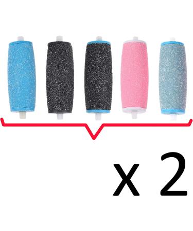 Eco-Fused 10-Pack Compatible Replacement Roller Heads for Amope Pedi Perfect - 4 Extra Rough & 6 Normal Rough - Smooth Feet & Callus Removal - Premium Pedicure Accessories - Buy Online on GoSupps.com