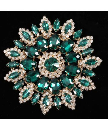 QANYEGN Crystal Glass Rhinestones Decoration Metal Claw Chain Decoration Jewelry Chain for DIY Clothes Shoe Bag Accessories 11cm(Green Golden Base) - Buy Online on GoSupps.com