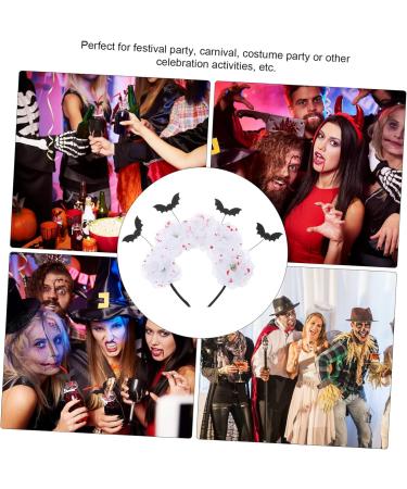 ifundom bat headband halloween party headpiece halloween hair accessories halloween flower hairband halloween headband halloween costumes Party Headdress white cosplay ghost bride decorate - Buy Online on GoSupps.com