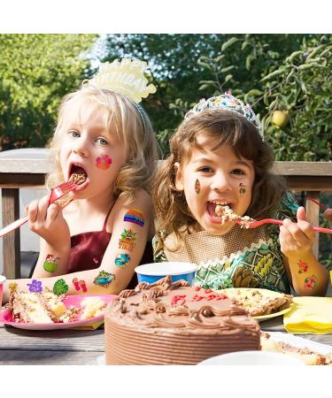 Hawaiian Luau Temporary Tattoo Stickers - 8 Sheets, 96 PCS - Summer Beach Party Decorations & Favors for Kids - Carnival & Christmas Gifts - Buy Online on GoSupps.com