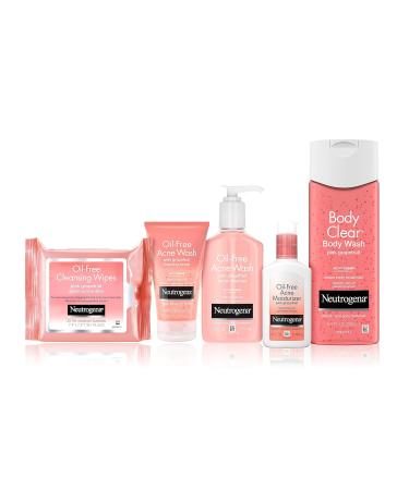 Neutrogena Oil Free Pink Grapefruit Acne Face Wash - Vitamin C & 2% Salicylic Acid Treatment for Breakouts - 6.7 oz - Gentle Foaming Facial Scrub - Buy Online on GoSupps.com