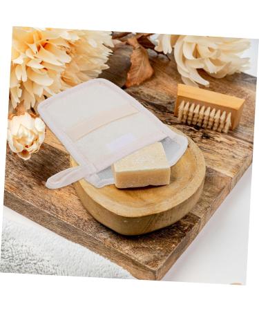 SOESFOUFU 3pcs Handmade Soap Storage Bag Sponges for Bathing Cleaning Sponges Drawstring Wash Bag Black Flax - Buy Online on GoSupps.com