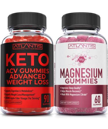 Keto ACV Gummies Advanced Weight Loss 90 Gummies + Magnesium Citrate 60 Gummies