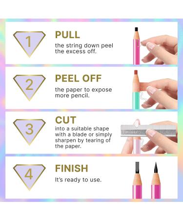 BRAWNA 6 Pcs Pro Lip Pencils with Sharpener - Waterproof Peel Off Lip Pencil Set - PMU Lip Blush Supplies - Red - Buy Online on GoSupps.com