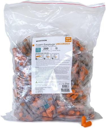 McKesson Ear Plugs Tapered Single Patient Use 400 Ct (Pack of 400) | Optimal Noise Reduction for Comfort & Safety - Buy Online on GoSupps.com