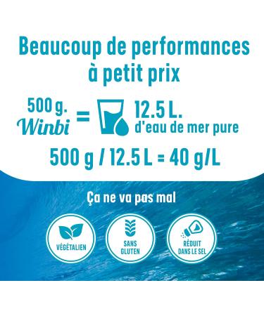 100 LITERS of Winbi Seawater to Drink. Multiple Benefits for the Body. Marine Water with High Magnesium Potassium and Calcium Content - Buy Online on GoSupps.com
