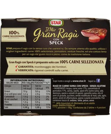 8x Il mio Gran ragu Star speck tomato sauce 2x 180g sauce with bacon tomato soup - Buy Online on GoSupps.com