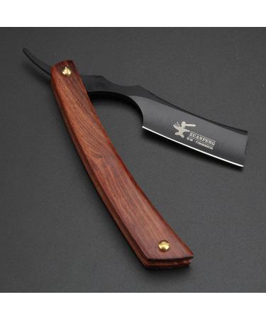 Fbrerurt Barber Razor for Straight Shave - Premium Wet Shaving Set for Men | Sharply Ground Blade & Classic Hairdresser Gift in Black - Buy Online on GoSupps.com