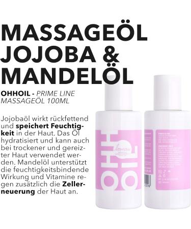 Loovara Premium Massage Oil 100ml - Vegan & Natural Jojoba & Almond Oil Moisturizing Microplastic-Free Made in Germany - Buy Online on GoSupps.com