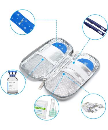 Youshares Insulin Cooling Bag - Diabetic Case with 2 Nylon Packs | Safe & Cold Insulin Pen Cool Box (Green) - Buy Online on GoSupps.com