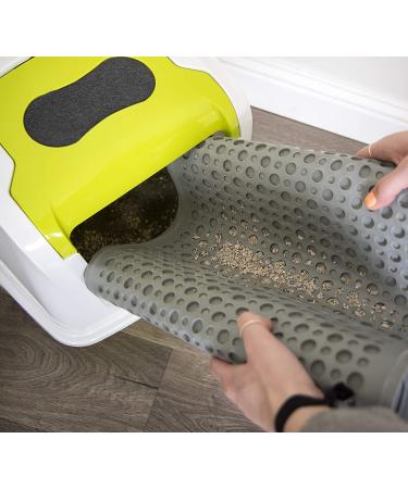Petlinks Purr-FECT Paws Rubber Litter Mat for Cats & Kittens - Easy to Clean - Medium Gray - Buy Online on GoSupps.com
