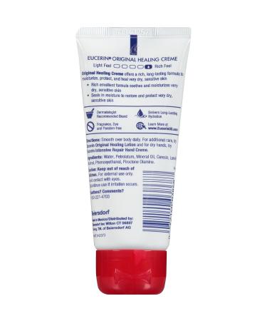 Eucerin Original Healing Cream 2 oz - Fragrance Free Rich Lotion for Extremely Dry Skin - Fast International Shipping - Buy Online on GoSupps.com