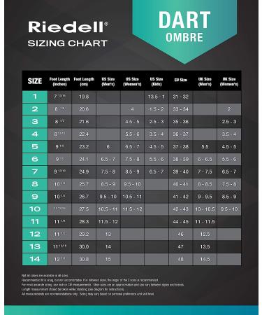 Riedell Dart Ombr Roller Speed Skate | Purple & Pink | Size 9 - Buy Online on GoSupps.com