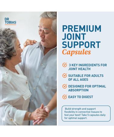 Dr. Tobias Joint Support Supplement with Glucosamine Chondroitin MSM Supports Connective Tissue Function & Flexibility Extra Strength Joint Supplements for Men & Women 240 Capsules - Buy Online on GoSupps.com