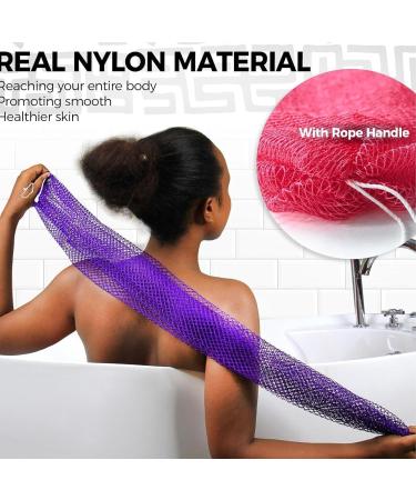 AfricanNet Skin Smoothing Scrubber Portable Body Deep Cleansing for Women Men Travel Gym Daily Care Purple - Buy Online on GoSupps.com