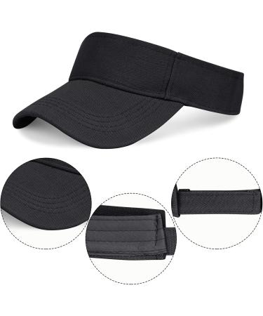 Unisex Adjustable Visor Cap for Golf & Tennis - Sun Protection Baseball Cap for Men & Women - Summer Skin Friendly Black Hat - Buy Online on GoSupps.com