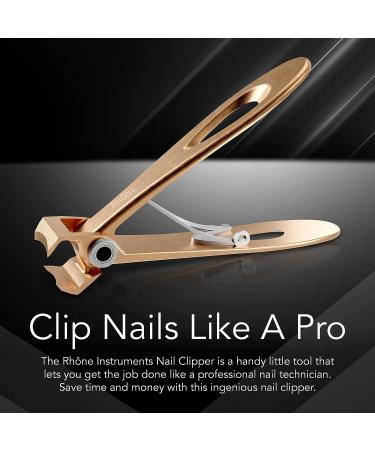 Rhne Instruments Nail Clippers 420J2 Surgical Grade Steel | Extra-Wide Jaw for Thick Nails | Professional Heavy-Duty Clippers for Manicure and Pedicure - Bronze - Buy Online on GoSupps.com