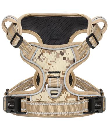 Heele dog crockery dog harness Camouflage puppies adjustable dishes dog breast tears reflective breathable breathable dog harness for small mid-liner dogs camouflage brown s s s mc camouflage brown