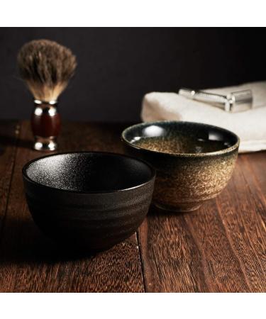 WOLFLAND Handmade Ceramic Soap Dish - Vintage Design Thick Black Ceramic 11.4 cm - Perfect for Home Decor - Buy Online on GoSupps.com