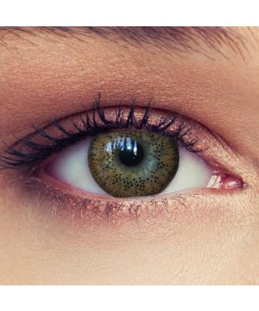 Design lenses 2 brown contact lenses with starch naturally acting colored three monthly lenses + free container -3.00 "Natural Brown" -3.0 diopters 8.7 millimeters 14.20 millimeters 2.0