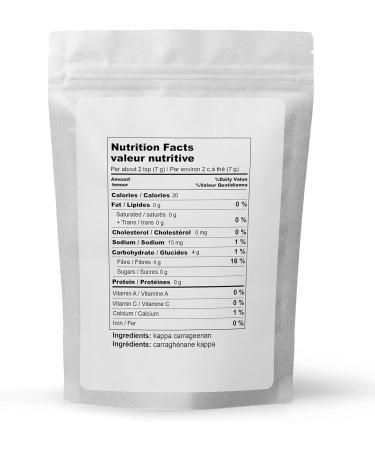 Kappa Carrageenan Powder (50g) by Elo's Premium| Packaged In Canada| 100% All-Natural Vegan Thickener Stabilizer Gelling Agent| Non-GMO Vegan Non-MSG & Keto| Food Grade Kappa Carrageenan for Vegan Cheese Tofu Pudding & More - Buy Online on GoSupps.com