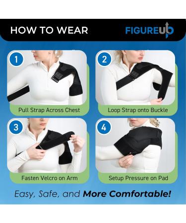 Shoulder Brace for Pain Relief | Adjustable Neoprene Compression Sleeve for Torn Rotator Cuff | Ergonomic Support for Men & Women - Buy Online on GoSupps.com
