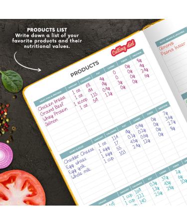 Clever Fox Food Journal - Daily Food Diary and Meal Planner for Weight Loss | Track Calorie Intake | Nutrient Tracking | Stick to Healthy Diet | Amber Yellow A5 Size - Buy Online on GoSupps.com