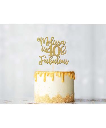 Personalised Cake Topper 40th Birthday Cake Decorations Any Name 40 & Fabulous For Her Him Mum Dad Any Age 25th 30th 50th - CT5 - Buy Online on GoSupps.com