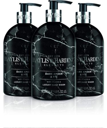 Baylis & Harding Elements Hand Wash Bundle - Dark Fig & Amber, Lemon & Mint (3 x 500ml each) - Vegan-Friendly, 6 Bottles - Buy Online on GoSupps.com