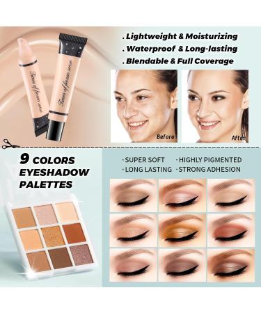 Travel Makeup Kit for Teens & Women | Portable Cosmetic Bundle for Beginners & Professionals | Foundation Eyeshadow Lipstick & More - Buy Online on GoSupps.com