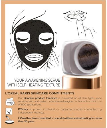 L'Oreal Paris Smooth Sugar Wake-Up Coffee Scrub 50ml - Face and Lip Exfoliator - Buy Online on GoSupps.com