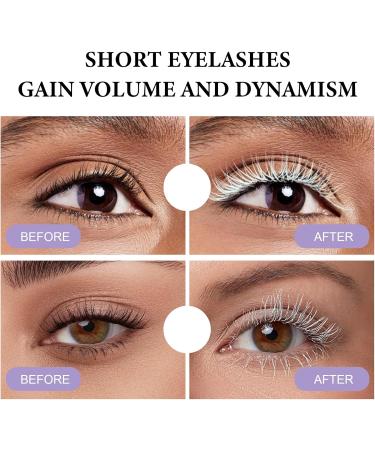 2 Pieces White Mascara 5D White Waterproof Mascara Thick and Long Long Lasting Without Smudging Suitable for Parties Weddings Cosplay (White) - Buy Online on GoSupps.com