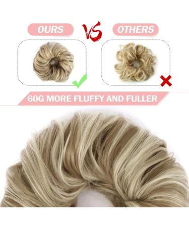 Vlasy Messy Bun Hair Piece Curly Wavy Scrunchies Extension Chignon Updo Synthetic Hair - 18/22# 60g - Buy Online on GoSupps.com